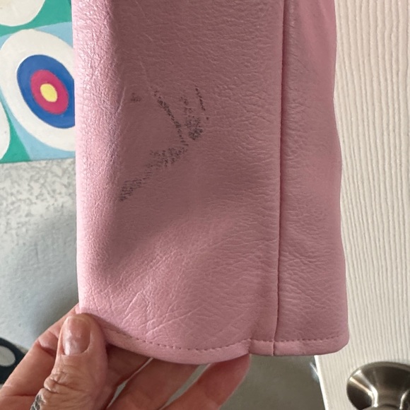 Dolls Kill Pink Leather Jacket with Studs - Picture 6 of 7